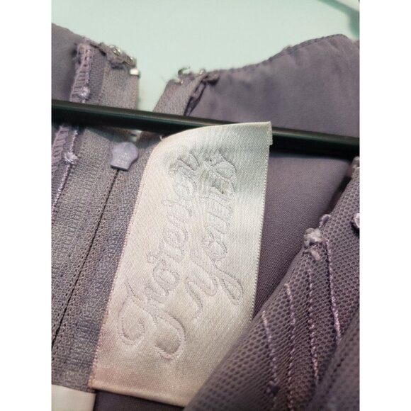 Forever Yours Mother Of The Bride Maxi Dress Womens 8 Short Sleeve Purple Floral - Picture 5 of 6